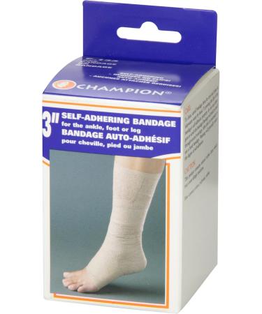 Buy CHAMPION Self-Adhering Elastic Bandage - 3 Inch Adjustable Wrap Universal Size Beige - Fast International Shipping - Buy Online on GoSupps.com