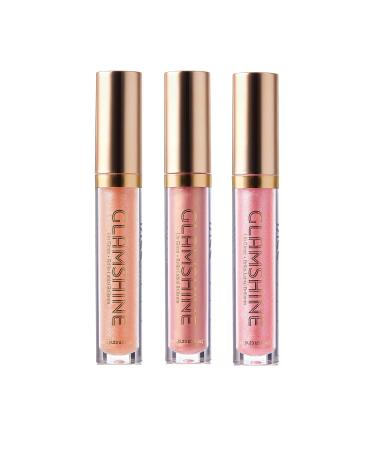 KISS Glam Shine Vita Lip Gloss (3 PACK Virgin Sunset Pinky Kinky) 3 PACK Virgin Sunset Pinky Kinky