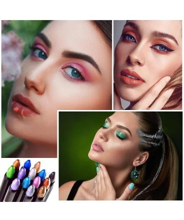 Glitter Eyeshadow Stick Set - Waterproof, Long Lasting, 5 Colors - Shimmer Eye Makeup Pencil Crayon - Buy Online on GoSupps.com