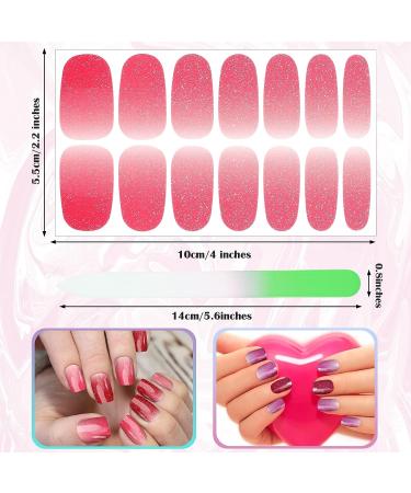 Maitys 700 Glitter Nail Wraps - Self-Adhesive Polish Strips for Women & Girls | Nail Art Decals with File - 50 Sheets - Buy Online on GoSupps.com