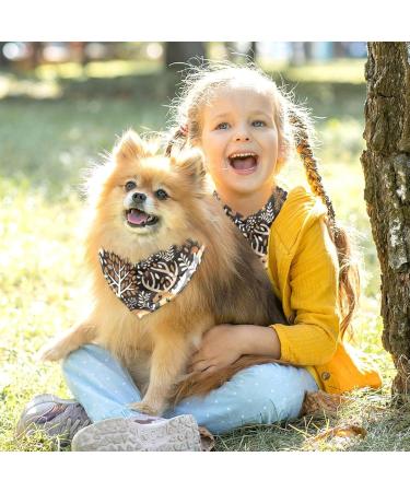 Stylish Triangular Dog Scarves - Multi-Coloured 2-Piece Set for Small Medium & Large Dogs and Cats - Buy Online on GoSupps.com