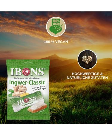 IBONS Chewing Candy - Ginger Classic 92g | Buy Internationally | Sweet & Spicy Treat - Buy Online on GoSupps.com