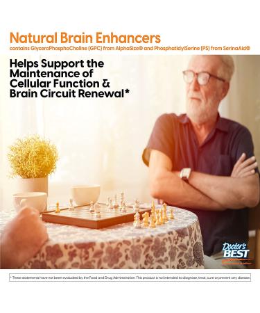 Doctor's Best Natural Brain Enhancers - Non-GMO, Vegan, Gluten Free, 60 Veggie Caps - Buy Online on GoSupps.com