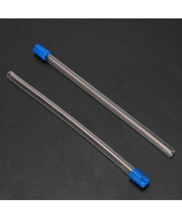 100 One-Way Sparkling Sucker Straws | Latex-Free Suction Tips | Flexible Transparent Hose with Blue Tips | Oral Care Accessories for International Shipping - Buy Online on GoSupps.com