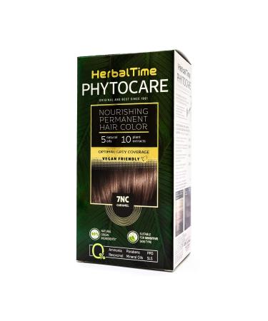 Herbal Time Phytocare Nursing and Permanent Hair Color Color Karamell 7nc |Professional natural hair color |Maintains and protects your hair |Without ammonia PPD SLS Parabene 7nc caramel
