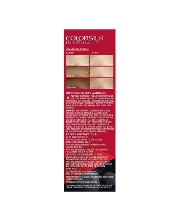 Revlon Colorsilk Permanent Blonde Hair Dye 100% Gray Coverage, Ammonia-Free with Keratin - Pack of 3 Ultra Light Natural Blonde - Buy Online on GoSupps.com