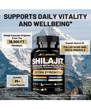 Ashwagandha Supplements - Premium Himalayan Shilajit Capsules for Men - with Ginseng & Fulvic Acid for Men & Women - 120 Count 120 Count (Pack of 1) Ashwagandha - Buy Online on GoSupps.com
