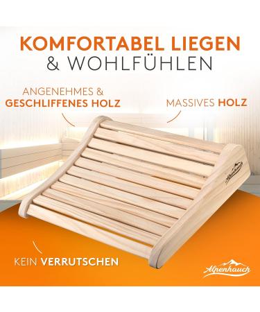 Alpine Breath Sauna Headrest | 100% Natural Wood | Ergonomic & Comfortable Sauna Head Support for Infrared Cabins | Premium Sauna Accessories - Buy Online on GoSupps.com