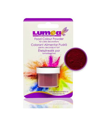 Dekozauber24 Food Colouring powder 2-4g 27 colours fat soluble edible color for finishing cookies muffins cupcakes (Burgundy)