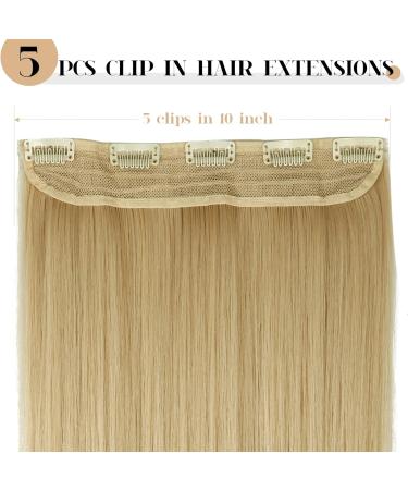 S-noilite Fashion 26 Inches Half Full Head One Piece Clip in Hair Extensions Dark Blonde mix Bleach Blonde - Buy Online on GoSupps.com