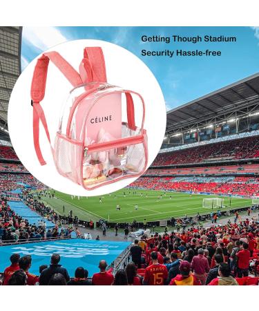 Cute Pink Clear Stadium Approved Mini Backpack - 12x12x6 - Buy Online on GoSupps.com