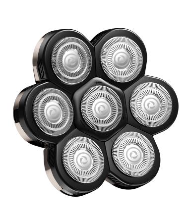 7 Blades Head Shaver Replacement Heads Shaver Blade Heads Replacement for Electric Razor for Men