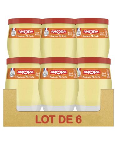 Amora Mustard Medium Strong Table Glass 230g Pack of 6
