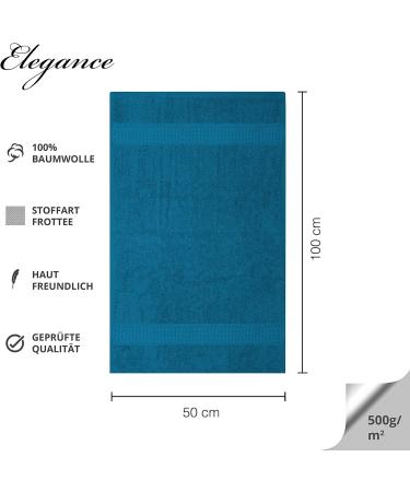 Class Home Collection Terry Towels - Pack of 4 | 100% Cotton | 50x100 cm | Petrol - Premium Quality for Your Home - Buy Online on GoSupps.com