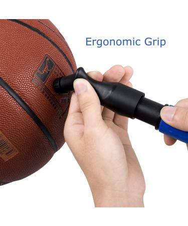 MIRACOL Dual Action Ball Pump with 5 Replacement Needles - Sturdy & Portable Air Pump for Basketball, Soccer, Volleyball, Rugby & More - Buy Online on GoSupps.com