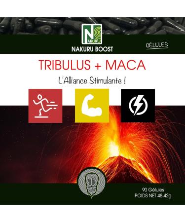 NAKURU | Tribulus + Maca | Boost Range | Made in France | The Stimulating Alliance! | (90 Capsules of 538 mg / Net Weight: 48.5 g) - Buy Online on GoSupps.com