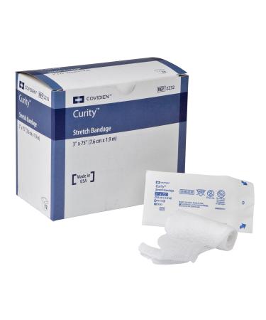 Covidien 2232 Curity Stretch Bandage Sterile in Soft Pouch 3 x 4.1 yd 75 Relaxed (Pack of 12)