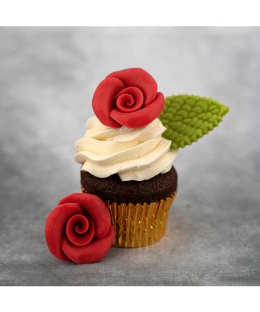 G nthart BackDecor Marzipan Roses Set - 6 Gold & Red Roses with Leaves | Premium Bakery Decoration (2 Packs 66g) - International Shipping Available - Buy Online on GoSupps.com