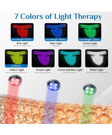Red Light Therapy for Neck & D collet 7 Colors Led Light Therapy for Face Wireless Portable and Rechargeable Skin Care Mask for Neck BNeck  - Buy Online on GoSupps.com
