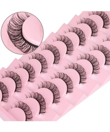 Geeneiya 11mm Russian Strip Lashes DD Curl Natural Wispy Mink 10 Pairs - Buy Online on GoSupps.com