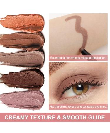 Matte Eyeshadow Pencil Crayon - Waterproof Cream Eye Shadow Stick for Women | Smudge-Proof 3D Eye Makeup 03 - Buy Online on GoSupps.com