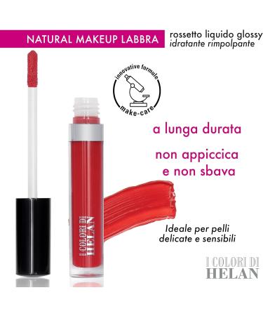 Helan I Colori di Helan lip gloss longlasting luminous and nonsticky lip gloss moisturizing lip balm with castor oil and shea butter 25 ml Vermiglio Nobile - Buy Online on GoSupps.com