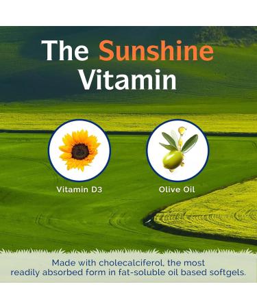 Innate Vitality Vitamin D3 5000 IU (125 mcg), High Potency Vitamin D for Bone, Teeth, and Immune Health Support, Non-GMO, No Soy or Gluten, in Olive Oil, Mini Softgels, 90 Count - Buy Online on GoSupps.com