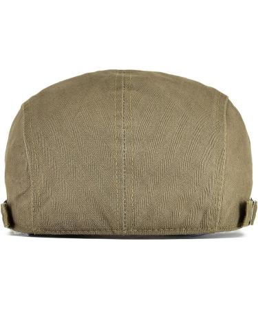 VOBOOM Men's Cotton Adjustable Newsboy Beret Ivy Cap Cabbie Flat Cap in Dark Brown - Buy Online on GoSupps.com