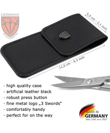 3 Swords Germany - Brand Quality Stainless Steel INOX Curved Nail Scissors with case Manicure Pedicure Grooming - Professional Nail Care by 3 Swords Made in Germany - Buy Online on GoSupps.com