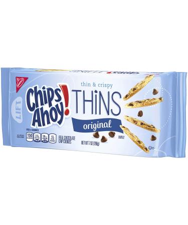 CHIPS AHOY! Thins Original Chocolate Chip Cookies - 7 oz. Resealable Pack - Buy Online on GoSupps.com
