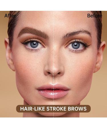 MAKI YIKA Microblading Eyebrow Pencil - Waterproof Dual-ended 4 Tip Brow Pen for Natural Hair-Like Eyebrows (A-Brown) | Shop Internationally - Buy Online on GoSupps.com