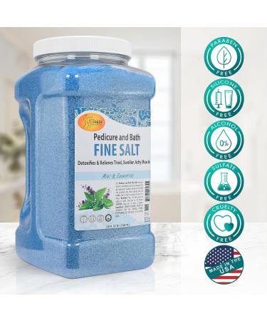 SPA REDI Detox Foot Soak 128 Oz - Mint Eucalyptus Dead Sea Salt with Argan & Coconut Oil for Hydration & Softening - Buy Online on GoSupps.com