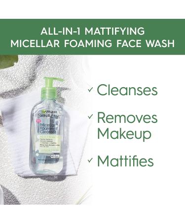 Shop Garnier SkinActive Micellar Foaming Cleanser for Oily Skin | 6.7 fl oz (200 ml) - Buy Online on GoSupps.com