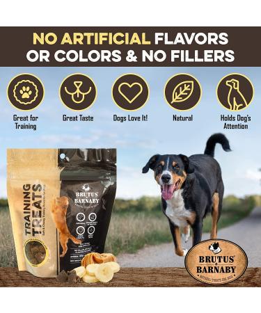 BRUTUS & BARNABY Peanut Butter & Banana Training Treats for Dogs - 8oz Pack - All-Natural Vegan Reward for Puppy Training - Buy Online on GoSupps.com