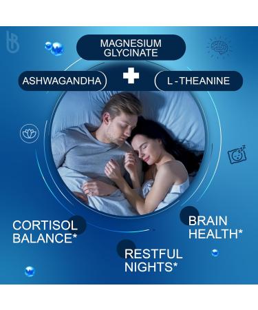 Herbpy 6in1 Restful Day and Night Supplement with Magnesium Glycinate Vitamin D3 B6 L-Theanine Ashwagandha and Turmeric Root - Brain Heart and Digestive Health Support - 120 Vegan Capsules - Buy Online on GoSupps.com