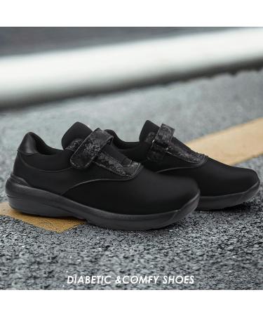 Ortho+rest Women's Diabetic Foot Pain-Free Work Shoes - Size 8, Black - Buy Online on GoSupps.com