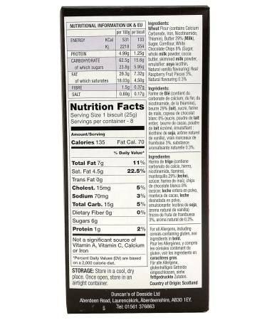 Duncan's of Deeside Raspberry White Chocolate Shortbread Cookies - 2 Pack, 7 oz | Gourmet Treats - Buy Online on GoSupps.com