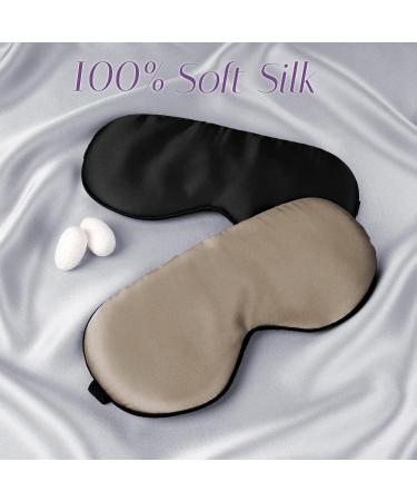 Buy Olesilk Adjustable Silk Sleep Mask - 100% Mulberry Silk Eye Mask for Men & Women - Taupe - Perfect for Sleeping - Buy Online on GoSupps.com