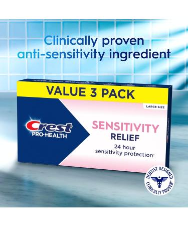 Crest Sensitivity Toothpaste 4.8 oz (3 Pack) Relieves Sensitivity Strengthens Gums Anticavity Clinically Proven Antibacterial Toothpaste - Buy Online on GoSupps.com