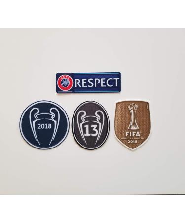 DLCUEL 2018 UEFA Champions League Real Madrid Set Soccer Patch 13 Trophy Respect Bale Benzema Hazard