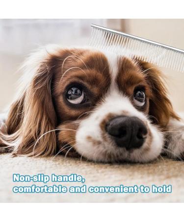 2 Pcs Dual-Sided Dog Shedding Blade Pet Grooming Comb Set Blade for Large Dog Cats Dogs Shedding Brush Tool with Stainless Steel Blade - Buy Online on GoSupps.com