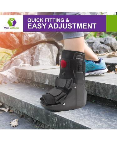 MARS Wellness Premium Short Air Cam Walker Boot - Large | Ankle/Foot Stabilizer for Men or Women | Fracture & Sprained Ankle Support - Buy Online on GoSupps.com