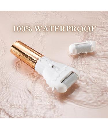 BarberBoss Electric Foot File Hard Skin Remover Professional Pedicure Set for Feet Foot Files for Hard Skin Premium Callus Remover for Feet Feet Hard Skin Remover Electric Waterproof QR-5082 Gold/White - Buy Online on GoSupps.com