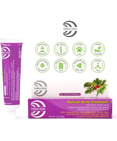 Thera Wise Natural Acne Treatment - Effective Solution for Whiteheads Blackheads and Pimples with Bio-Active Ingredients - Shop Internationally - Buy Online on GoSupps.com