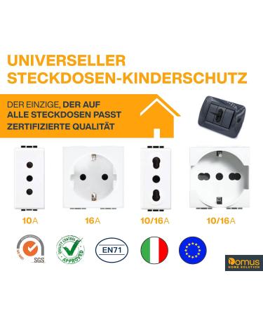 DOMUS Socket Safety Locks - 20 Pack for Babies & Children | Secure Socket Protectors with 2 Keys (Black) - Buy Online on GoSupps.com