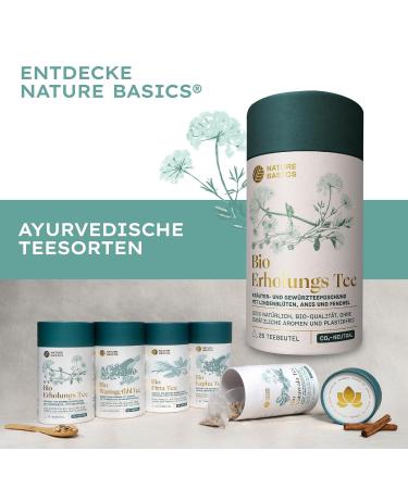 Organic Recovery Tea - 25 Bags | Ayurvedic Herbal Tea with Linden Anise & Fennel | Certified Sustainable & High-Quality Packaging - Buy Online on GoSupps.com