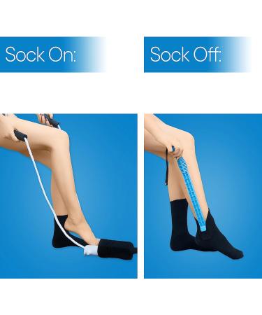 RMS Sock Aid Kit - Easy On Easy Off Device for Men and Women with Limited Mobility - Blue - Buy Online on GoSupps.com