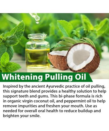 2 Pack Oil Pulling 4.2 Fl.Oz Coconut Mint Oil Pulling Mouthwash for Fresh Breath with Tongue Scraper and Measuring Cup - Buy Online on GoSupps.com