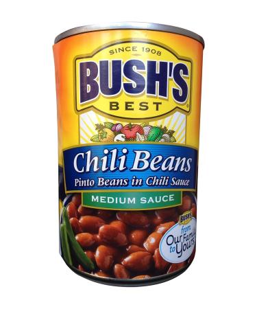 Bush's Best Chili Beans - Pinto Beans in Medium Sauce - 48oz (3 Pack) | 16oz Per Can | Perfect for Chili Recipes - Buy Online on GoSupps.com
