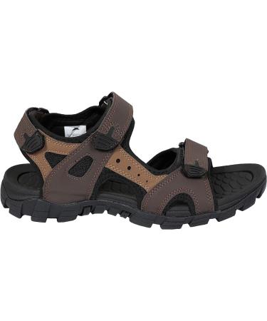 Gioberi Men's Open Toe Sandals with Adjustable Straps and Arch Support - Brown Size 9 - Buy Online on GoSupps.com